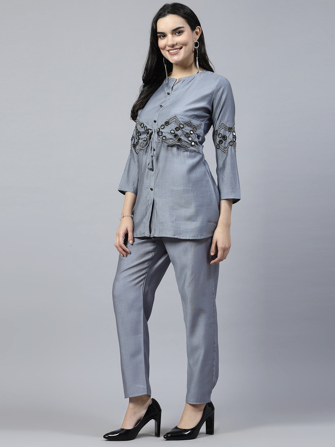 Grey Colour Co-Ord Set
