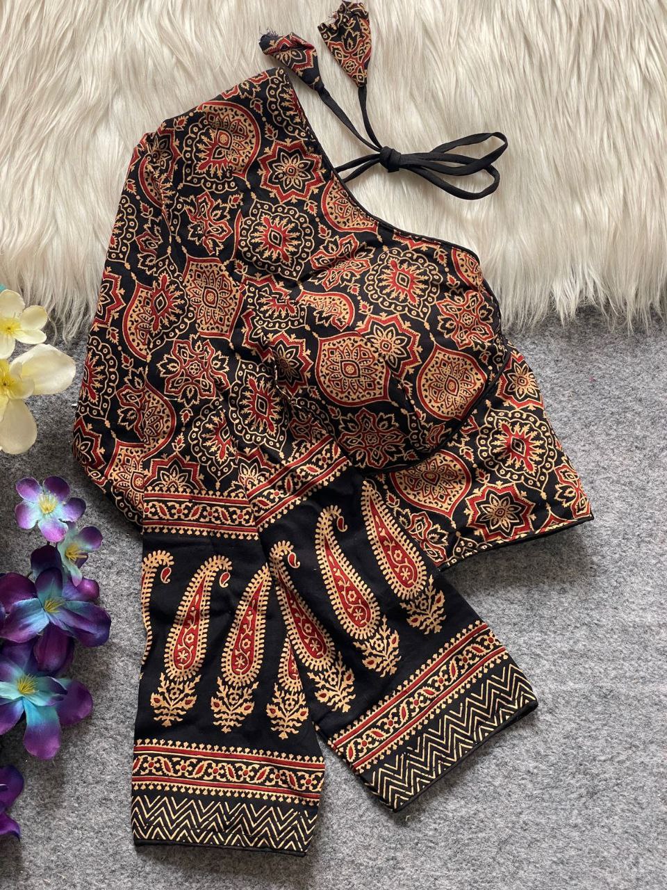 Ajrakh Cotton full sleeve Blouse - SuratHausBerlin