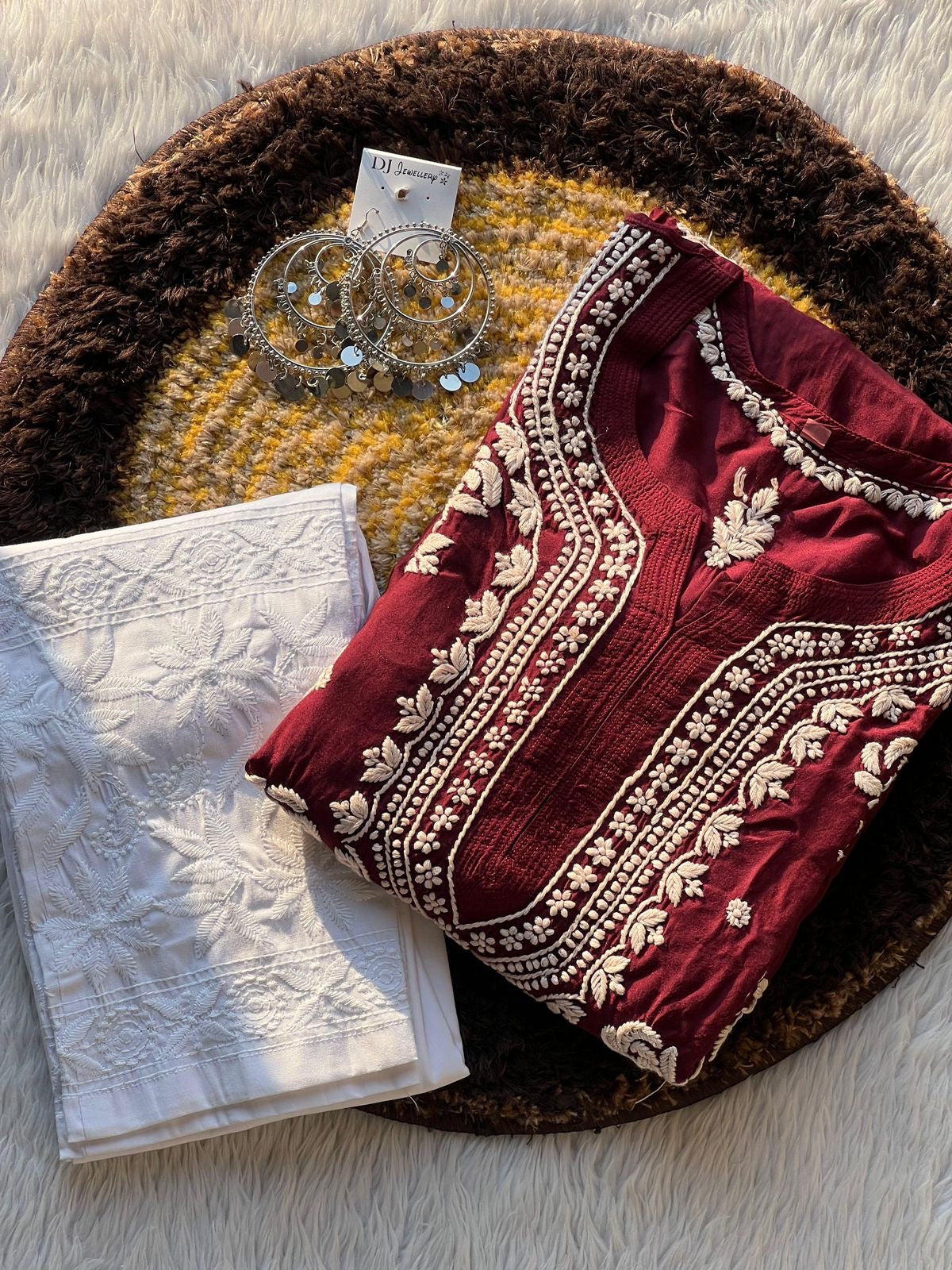 Pre Order : 3D muslin Lucknowi Chikankari - SuratHausBerlin