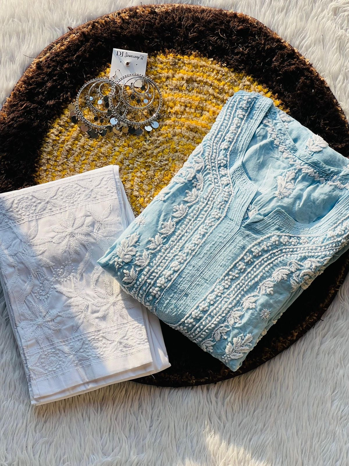Pre Order : 3D muslin Lucknowi Chikankari - SuratHausBerlin