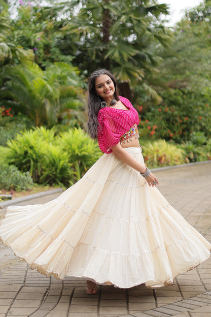 Designer 12mtr Flair Cotton Lehenga Choli