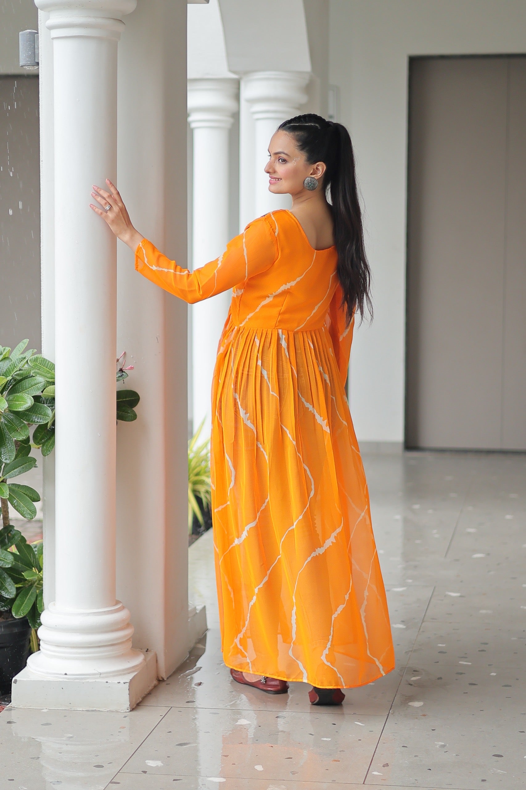 Kutchi Style Leherya long kurti -one size - SuratHausBerlin 