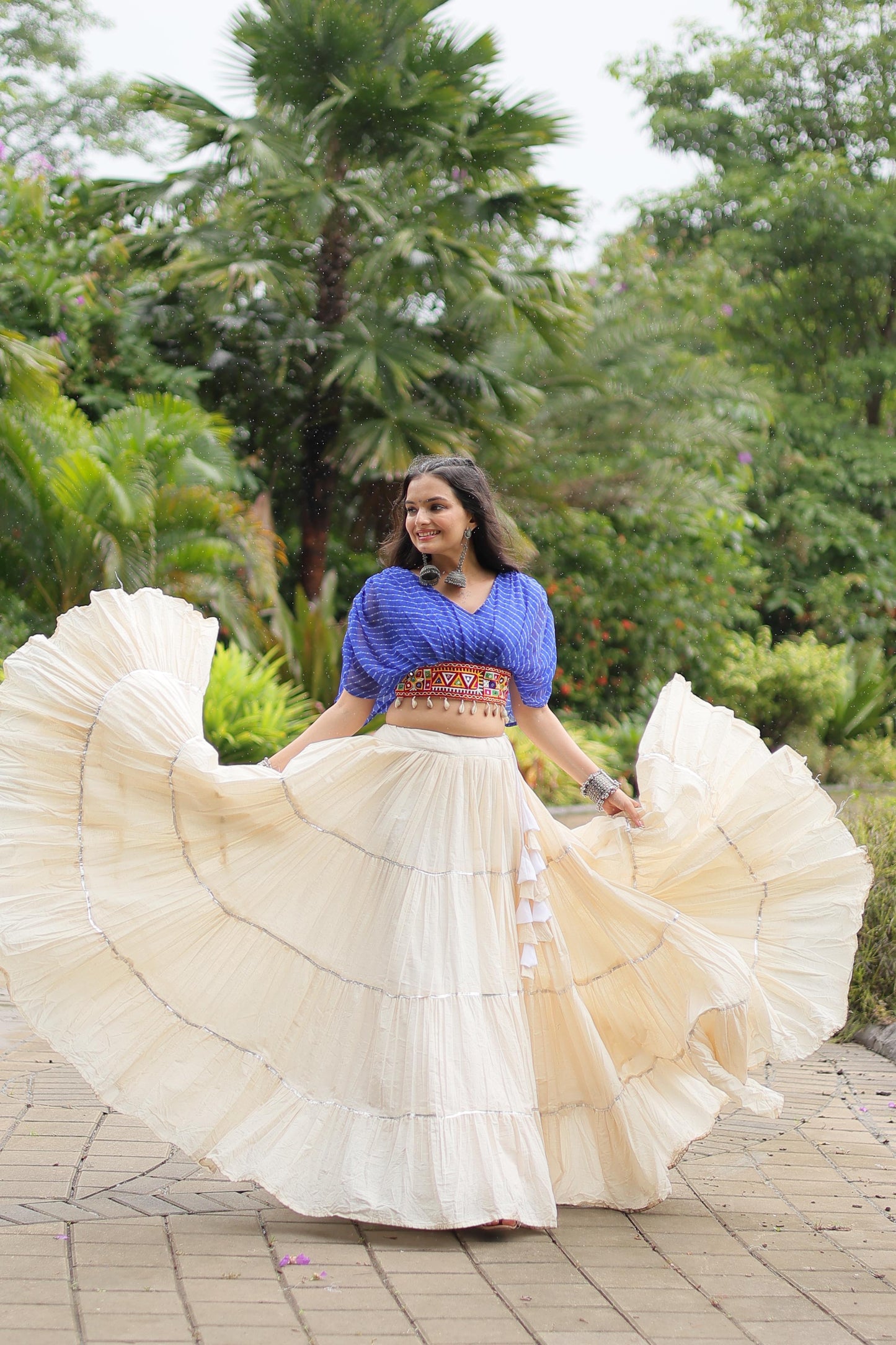 Designer 12mtr Flair Cotton Lehenga Choli