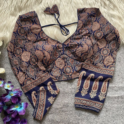 Ajrakh Cotton full sleeve Blouse - SuratHausBerlin 