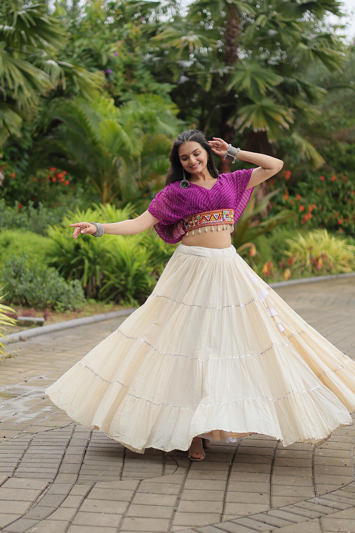 Designer 12mtr Flair Cotton Lehenga Choli