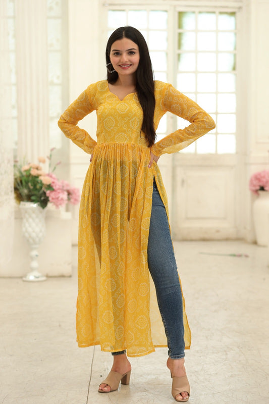 Premium Nayra Cut Summer Kurti - SuratHausBerlin 