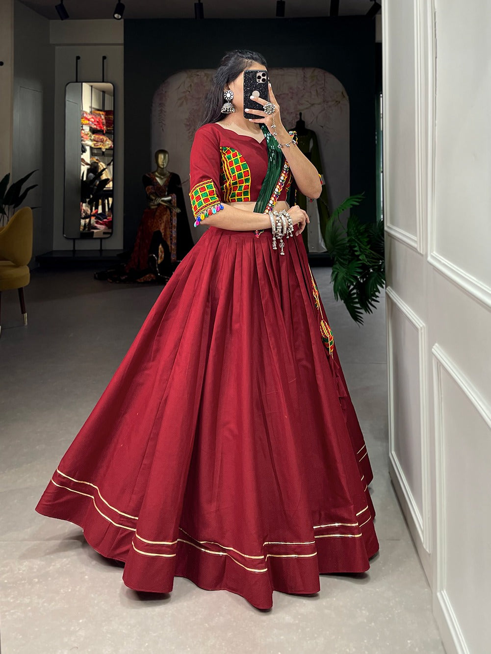 Pure cotton chaniya choli - full stitched