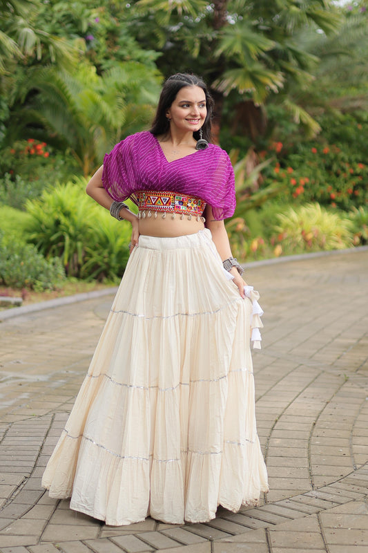 Designer 12mtr Flair Cotton Lehenga Choli