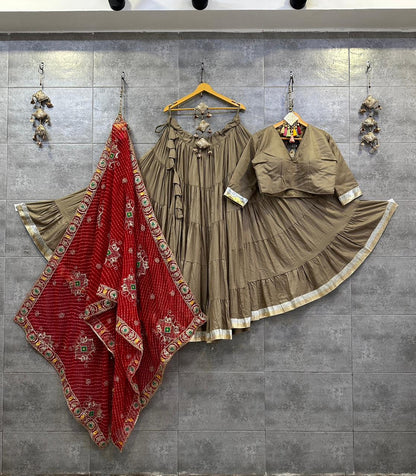 Cotton Chaniya Choli 12mtr Full flair in Pure Cotton