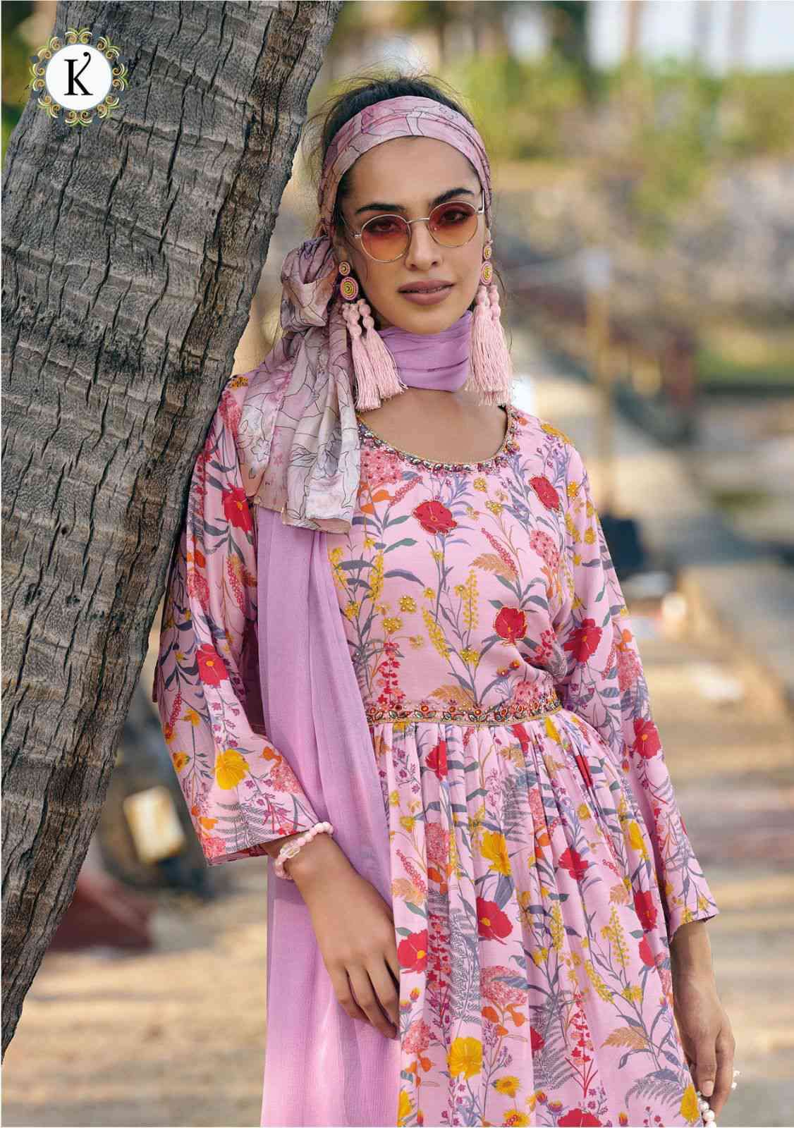 Floral Muslin Kurti set - SuratHausBerlin 