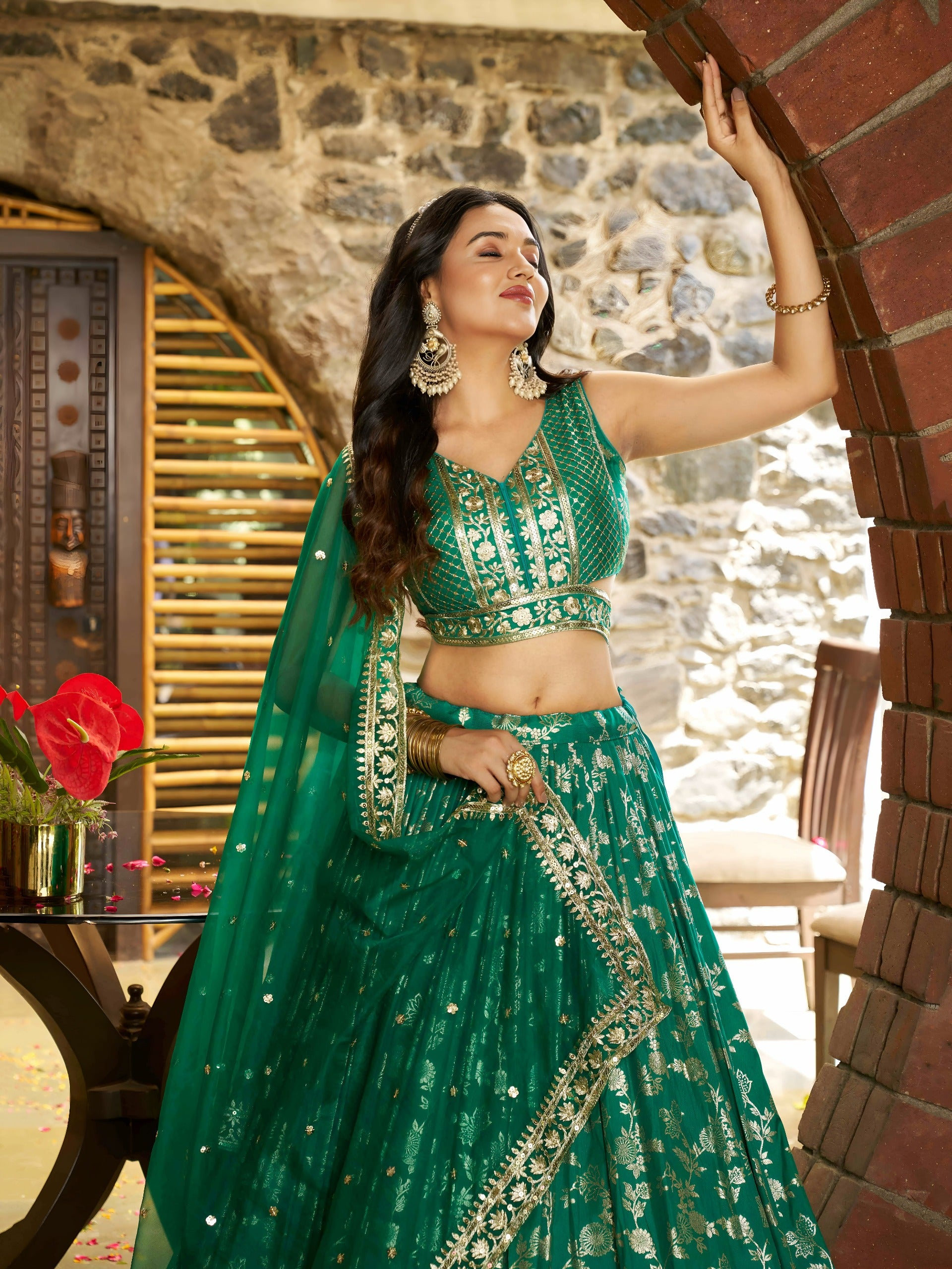 Festive Dola silk lehenga - SuratHausBerlin 