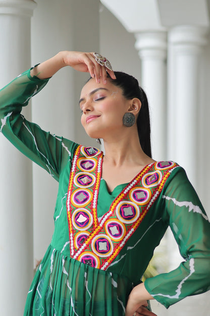 Kutchi Style Leherya long kurti -one size - SuratHausBerlin 