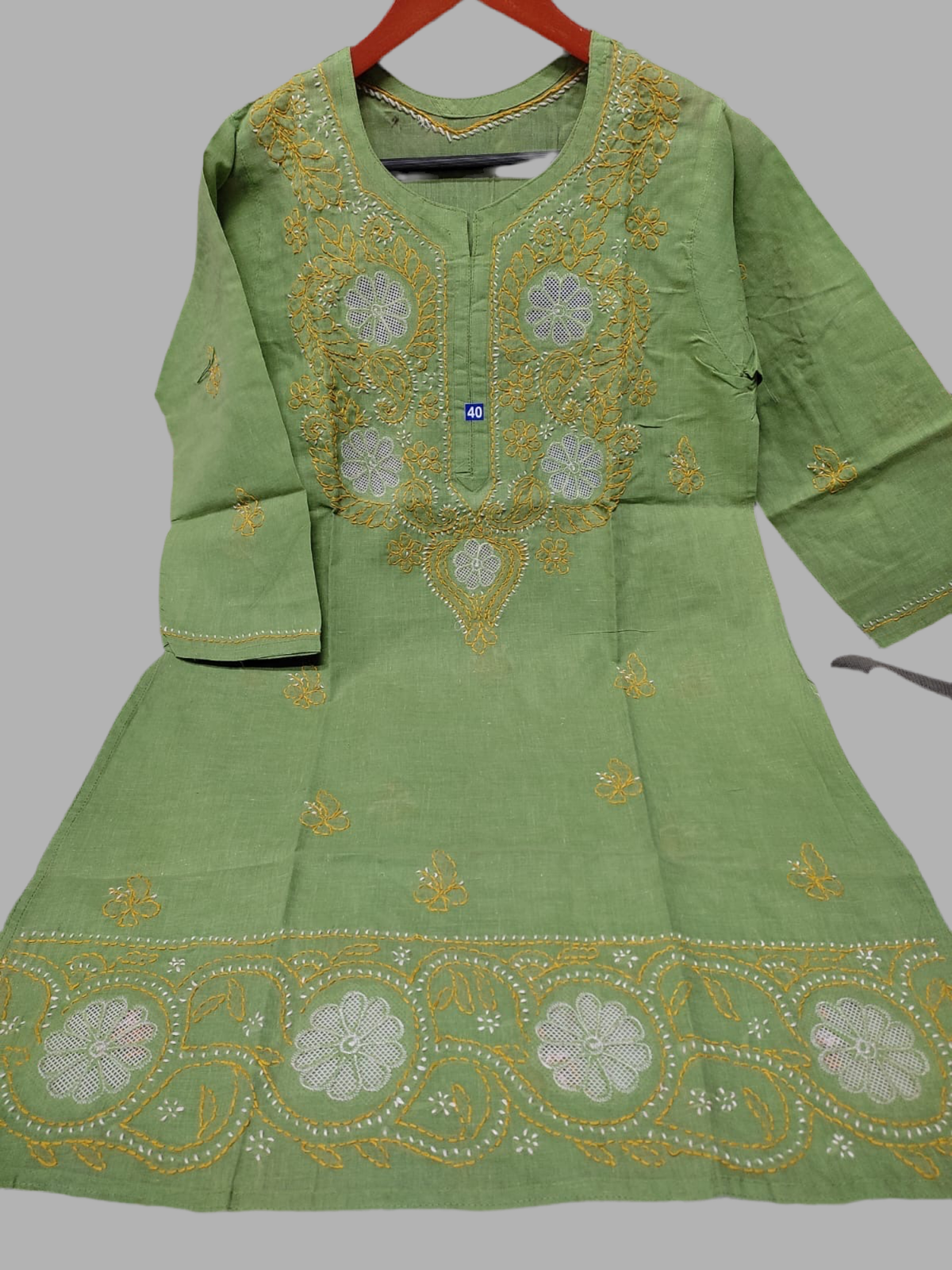 Lucknowi Cotton Short kurti