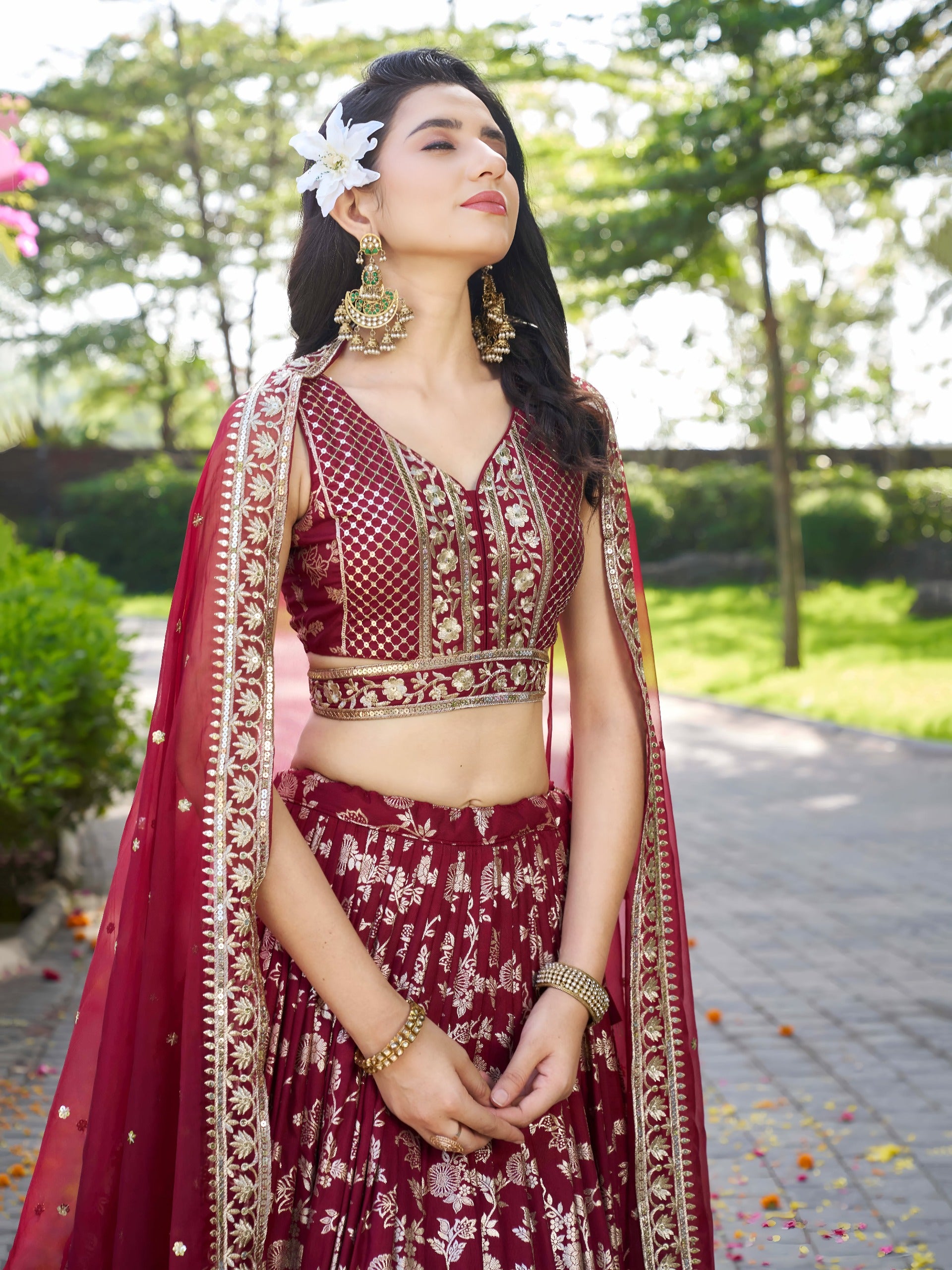 Festive Dola silk lehenga - SuratHausBerlin 