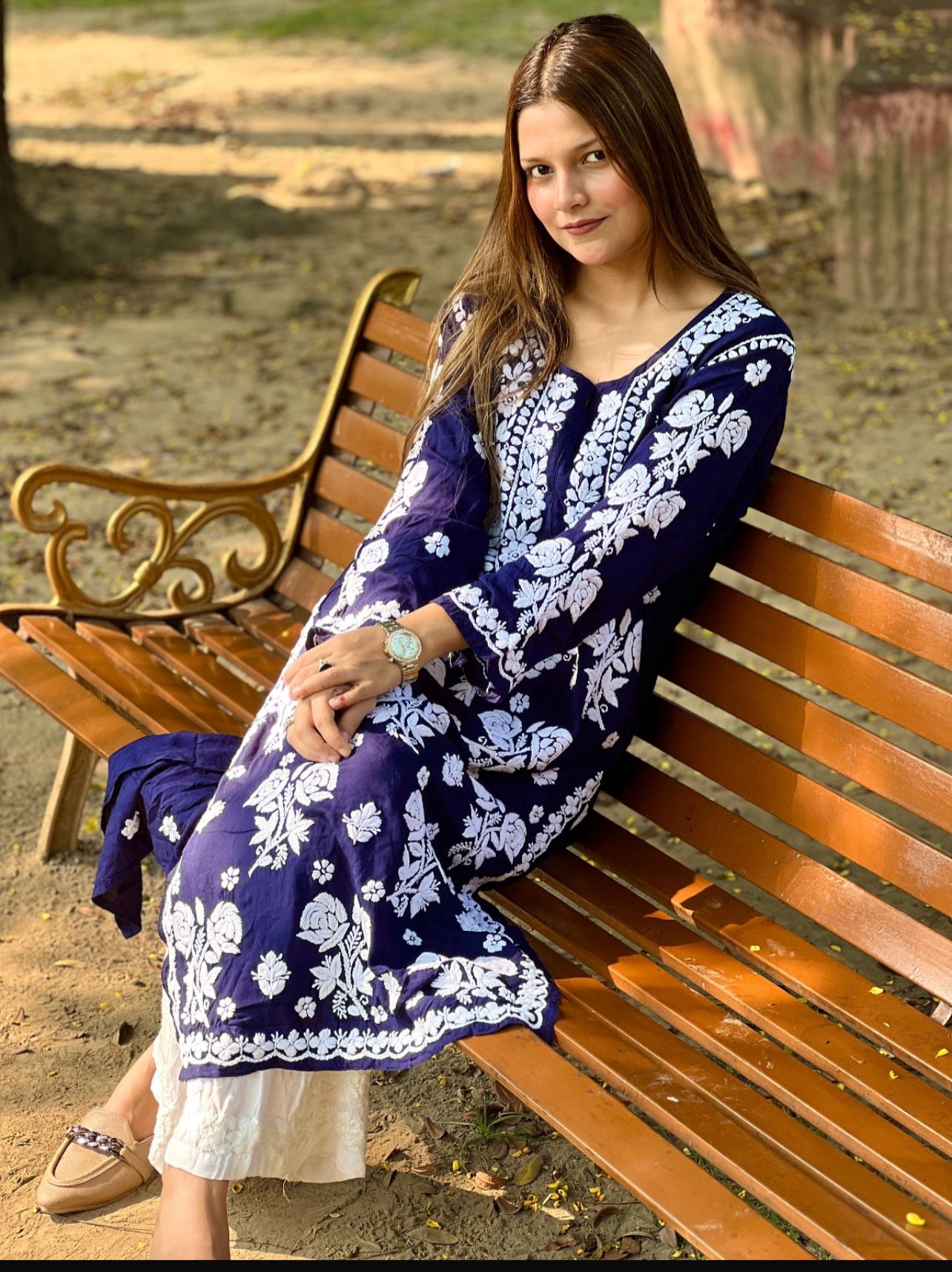 Rozya- Lucknowi chikankari Modal kurti - SuratHausBerlin 