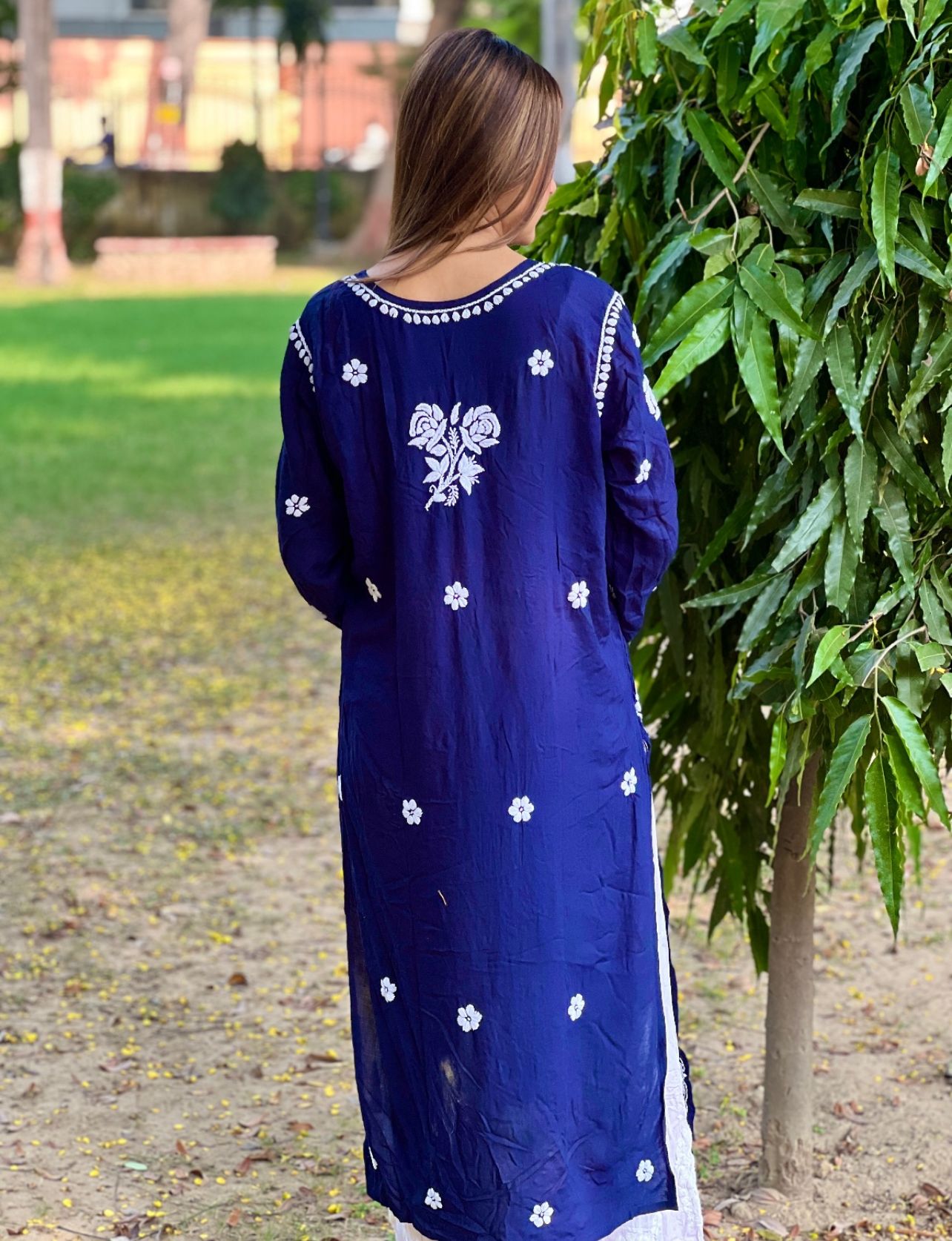 Rozya- Lucknowi chikankari Modal kurti - SuratHausBerlin 